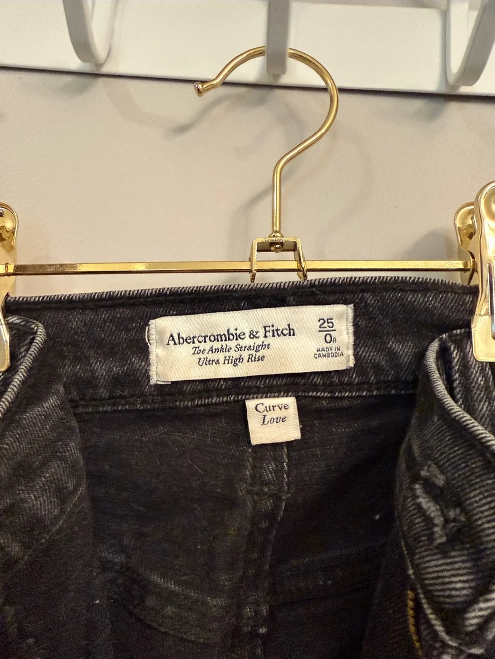 Abercrombie & Fitch The ankle straight ultra high-rise curve love 25R